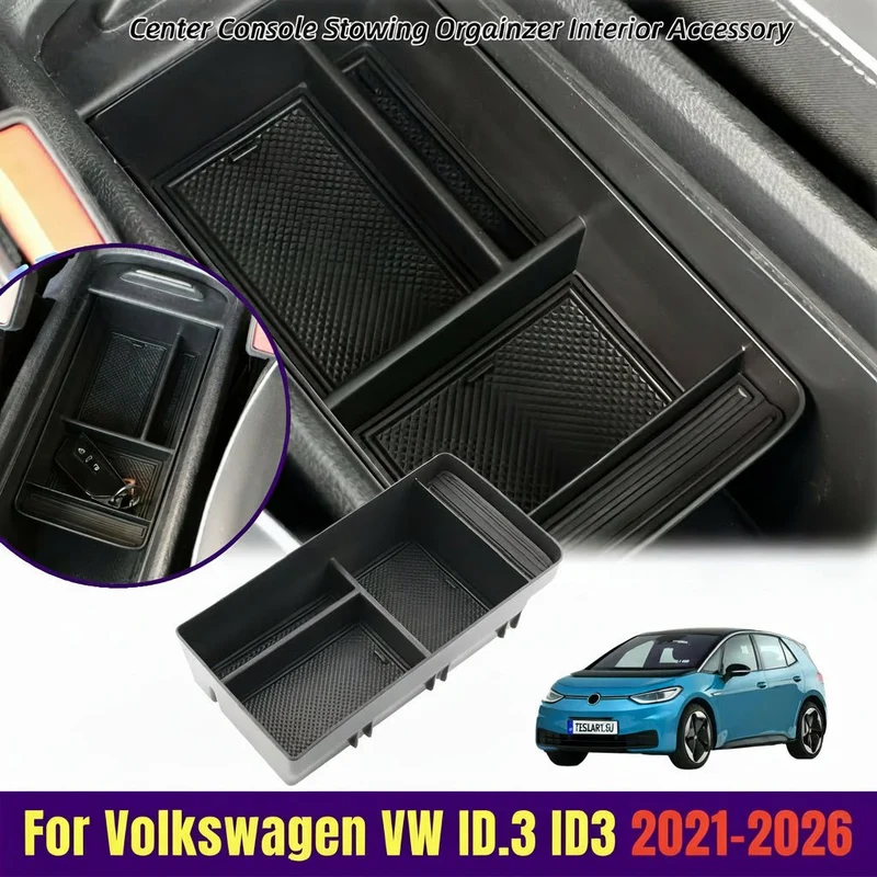 Organisateur de rangement pour console centrale de voiture, séparateur de compartiment pour Volkswagen VW ID.3 ID3 2021-2026