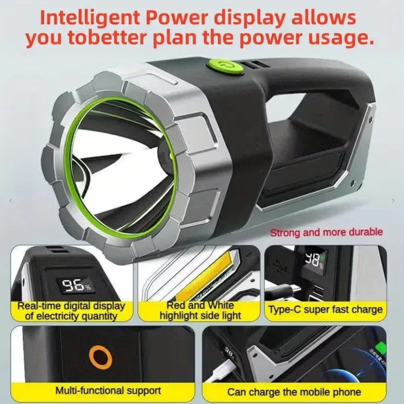 Lampe torche d'urgence portable à longue portée et chargement USB facile, idéale pour votre kit d'urgence automobile - Tesla