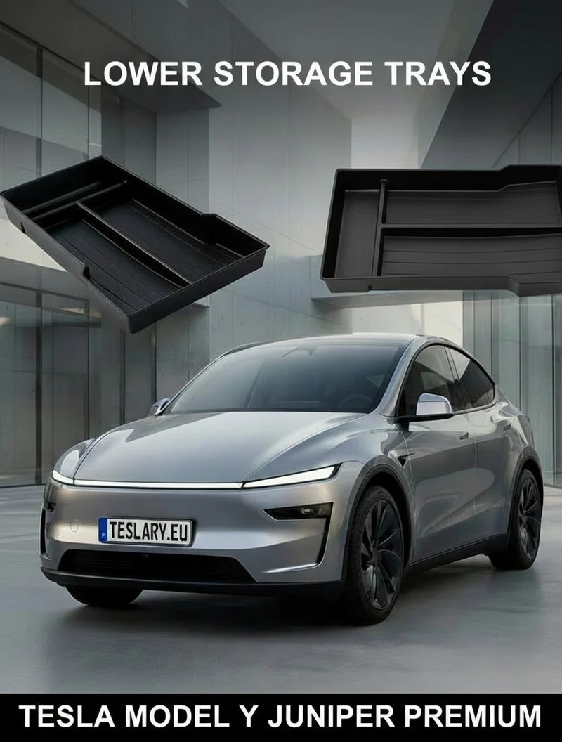 Tesla Model Y Juniper Plateaux de rangement inférieurs pour console centrale