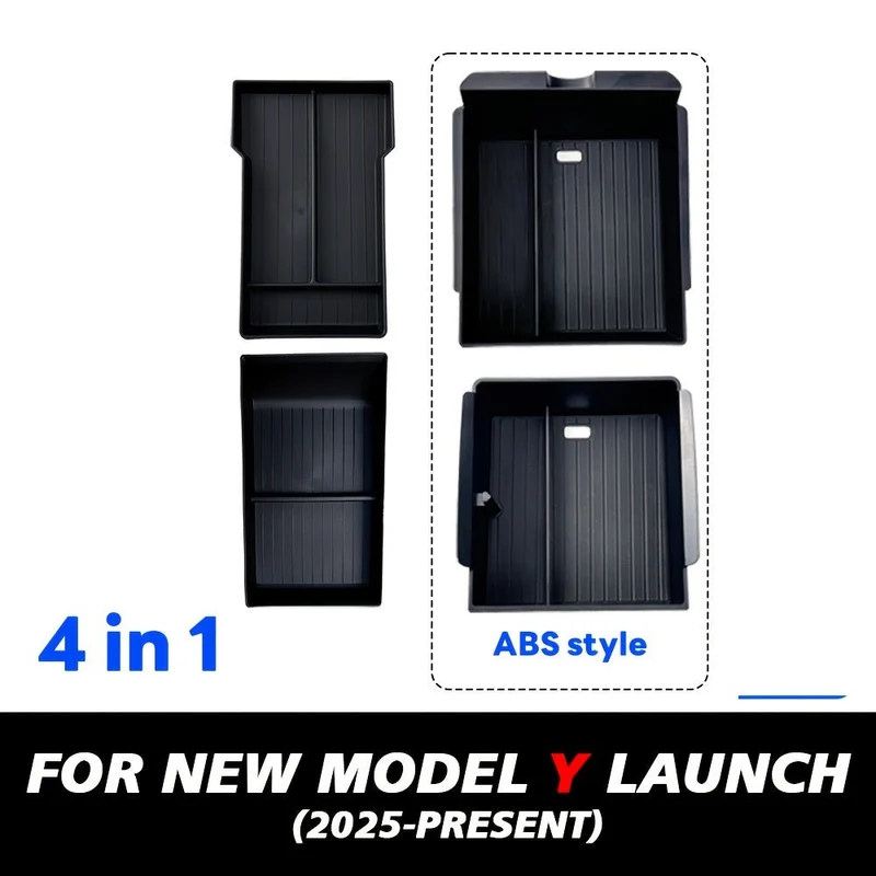 Ensemble de rangement 4 en 1 pour la console centrale et avant de la Tesla Model Genévrier Y+