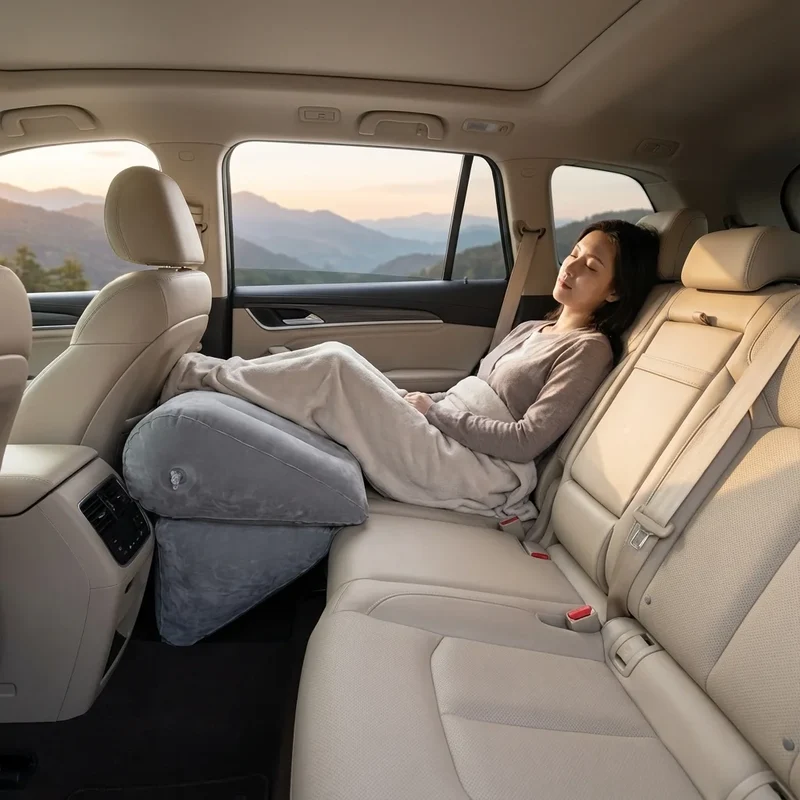 Oreiller triangle voiture - Gonflable Velours