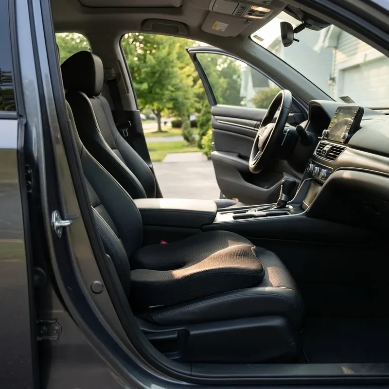 Coussin assise voiture sciatique - Mousse Ergonomique Noire