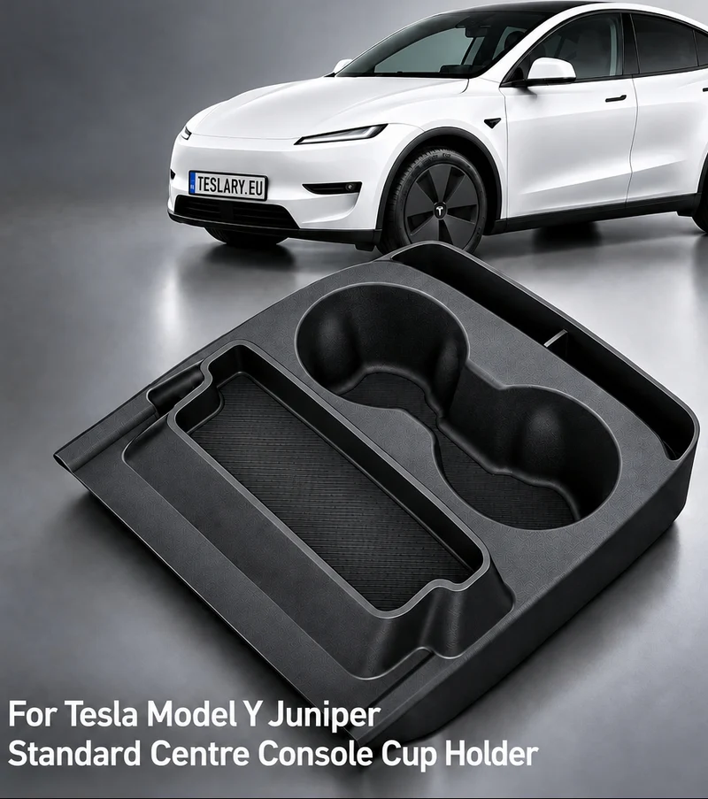 Tesla Model Porte-gobelet de console centrale standard Y Juniper avec boîte de rangement pour Tesla Model Y Juniper Version Standard Accessoires Organiseur Insert de rangement intérieur