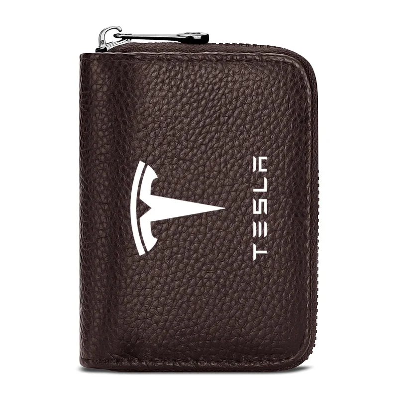 Portefeuille grande capacité avec logo - Collection Tesla