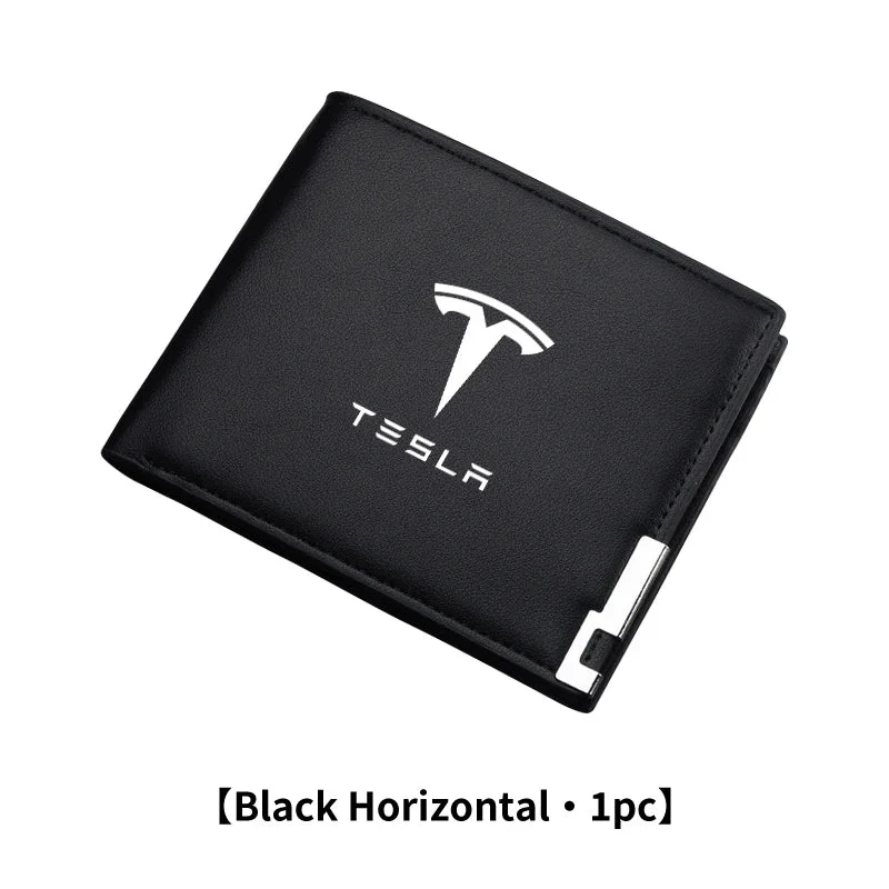 Portefeuille en cuir de luxe pour permis de conduire et cartes Tesla Model 3 SYX