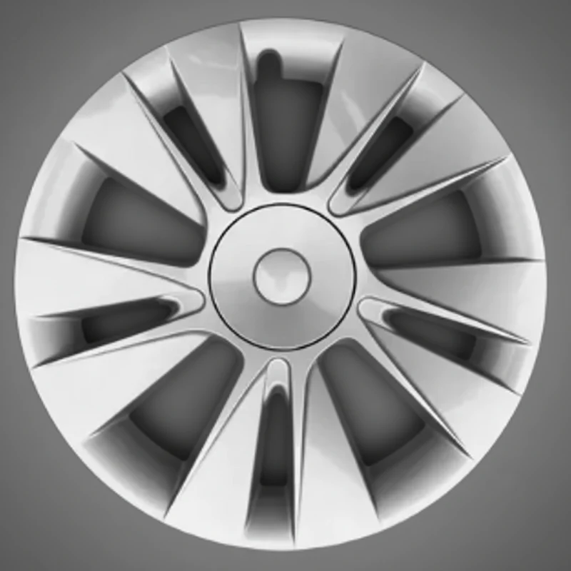 Teslary Model 3 (2019-2023) 18" Style concave, couleur argent brillant, matériau ABS durable
