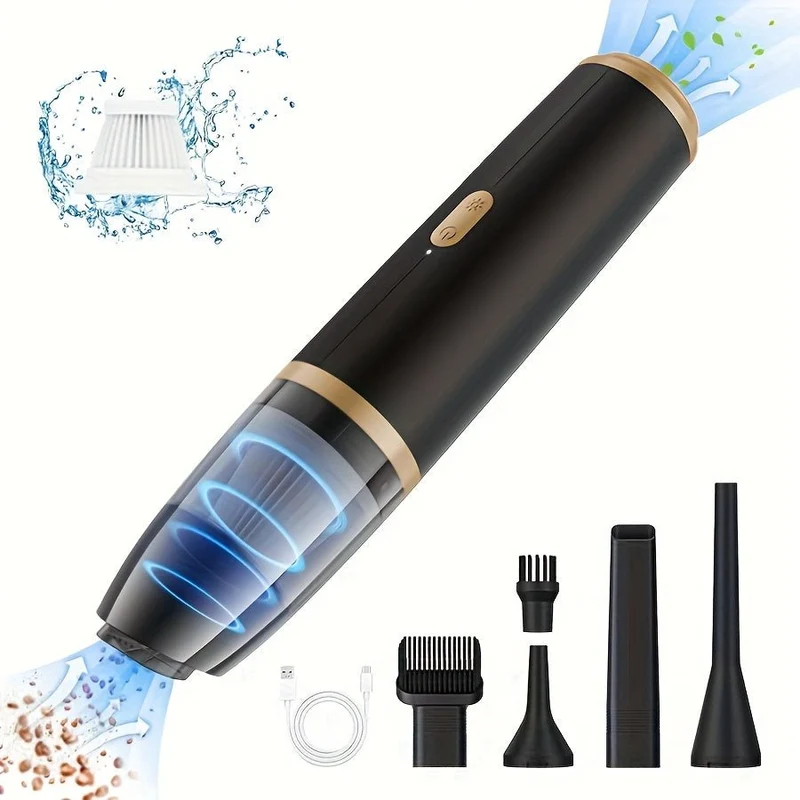 Aspirateur portable sans fil, fonction d'aspiration et de soufflage - Forte puissance pour votre Tesla, BYD, MG ou autre véhicule électrique