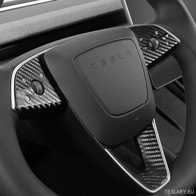 Design haut de gamme en fibre de carbone noire, compatible avec Tesla Model 3+ Highland
