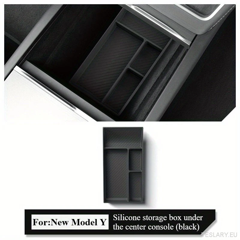 Tesla Model Organisateur de rangement inférieur en silicone Y 2025 pour console centrale