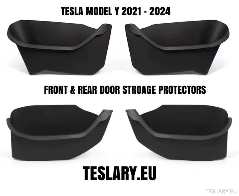 Inserts de protection en TPE pour les vide-poches de portières de votre Tesla Model Année 2022-2024 ou Tesla Model 3+ Highland