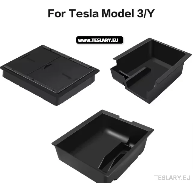 Tesla Model 3 / Y Accessoires Kit 4 pièces Organisateur de console centrale + Cache de confidentialité pour caméra