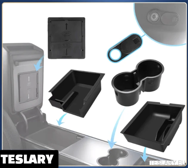 Tesla Model 3 / Y 2021-2024 Accessoires Plateaux de console centrale
