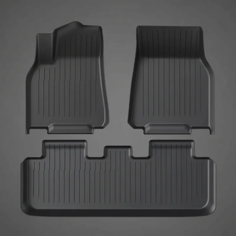 Tapis de sol 3D en TPE toutes saisons pour Tesla (conduite à gauche) Model 3, Model 3 Highlands, Model Y et Model Genévrier