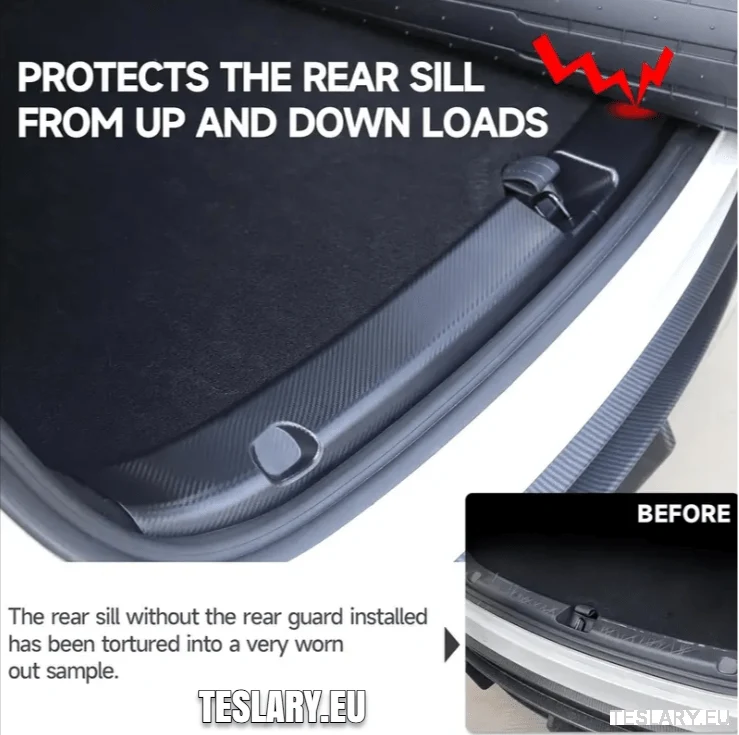 Tesla Model Protection de coffre ABS style fibre de carbone Y 2021 - 2024