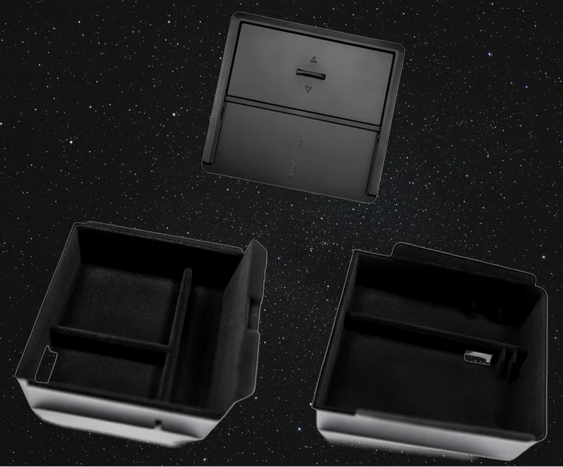 Tesla Model 3+ Hautes Terres / Model Ensemble de rangement Y+ Juniper 3-en-1 : plateaux avant et arrière et rangement dissimulé