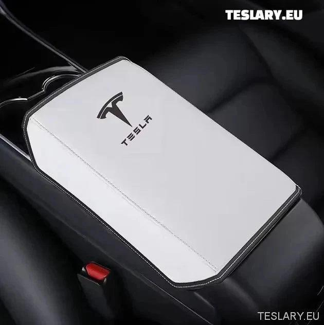 Tesla Model 3 / Y Revêtement d'accoudoir en cuir PU pour console centrale avec logo