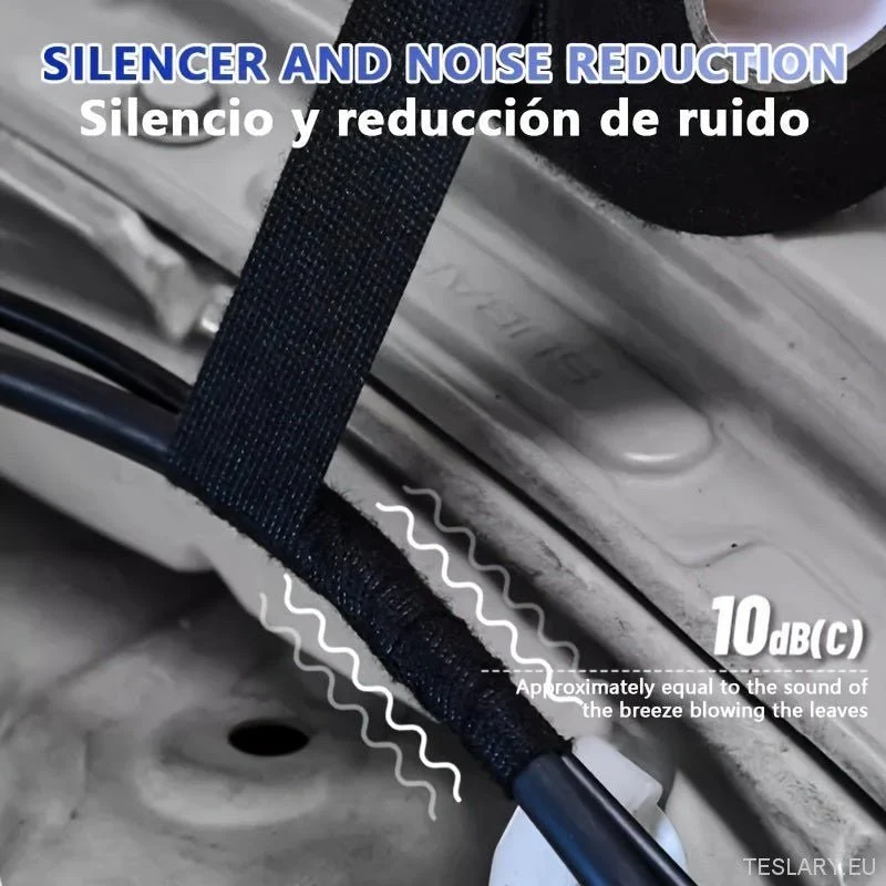 Ruban adhésif en tissu, idéal pour l'insonorisation, la réduction du bruit et autres applications, longueur 25 mm, 15 m