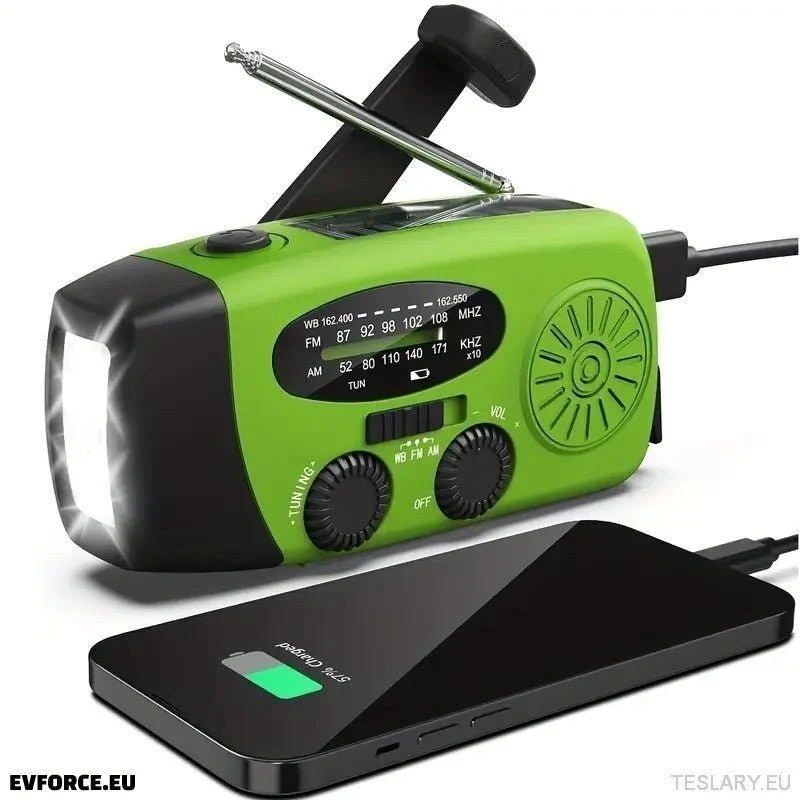 Lampe torche d'urgence portable avec batterie externe 2000 mAh pour recharger votre téléphone