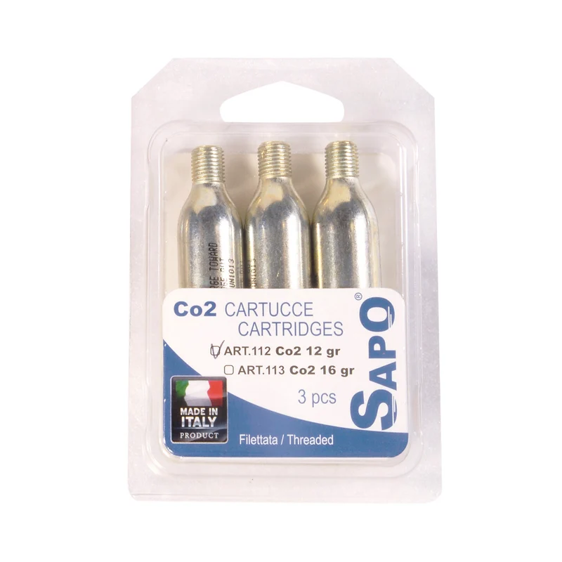 Bombolette CO2 Sapo 12g - 3 pezzi