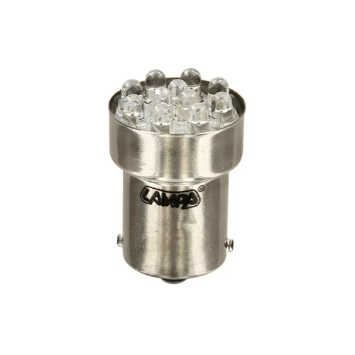 Pilot 12V Lampada Multi-Led 11 Led - (R10W) - BA15s - 1 pz - Scatola - Rosso