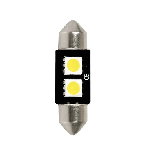 Pilot Hyper-Led 6 2 x3 chips C5W 10x36 mm SV8,5-8 1 pz Bianco Resistenza inc