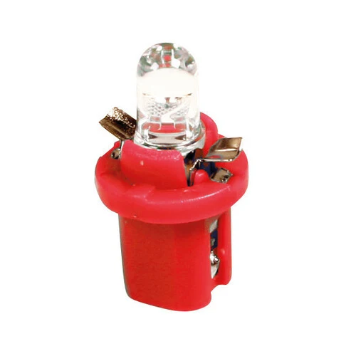Pilot 12V Lampada cruscotto 1 Led - B8,5d - 2 pz - Scatola - Rosso