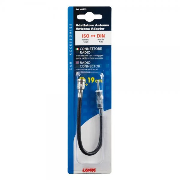 Lampa Adattatore antenna ISO femmina>DIN maschio - 19 cm 40319