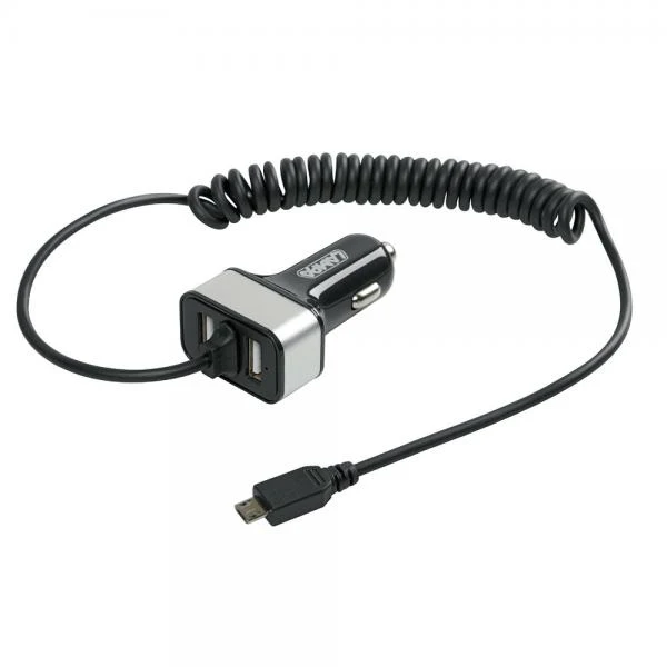 Lampa Caricabatteria Micro Usb con 2 porte Usb - 2400 mA - 12/24V 38963