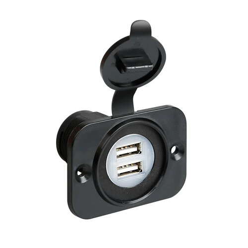 Lampa Ext-8, doppia presa Usb, montaggio ad incasso, 12/24V 39005