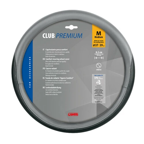 Lampa Club, coprivolante in Skeentex - M - 37/39 cm - Nero/Grigio 33067