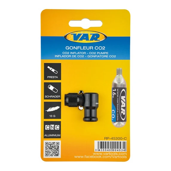 VAR CO2 Cartridge Adapter Black