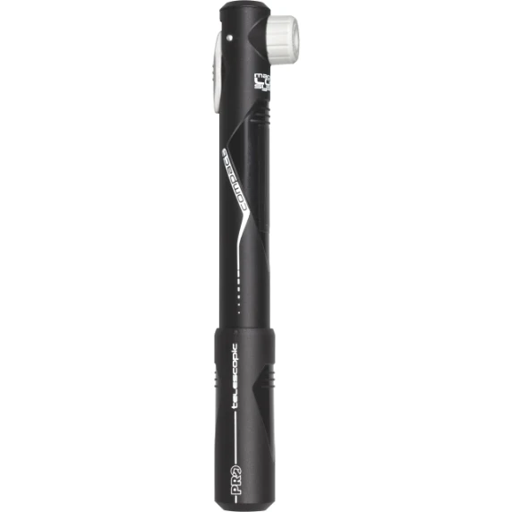 Pro Compact Telescopic Mini Pump Black Magnetic Lock Black