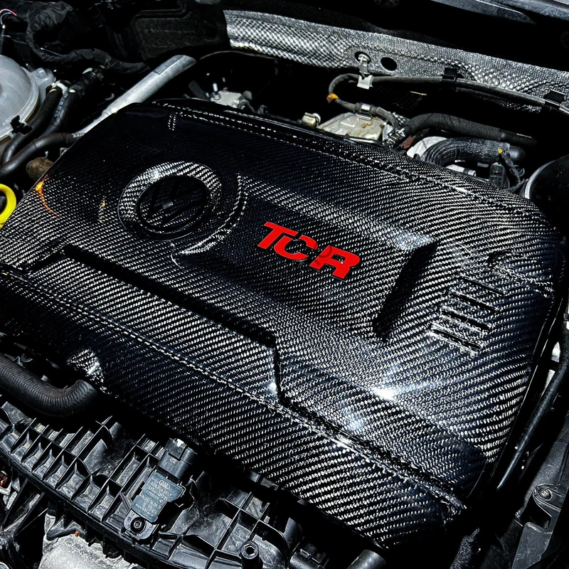 Cache Moteur Carbone personnalisable VW 2.0l TSI GTI/R/TCR