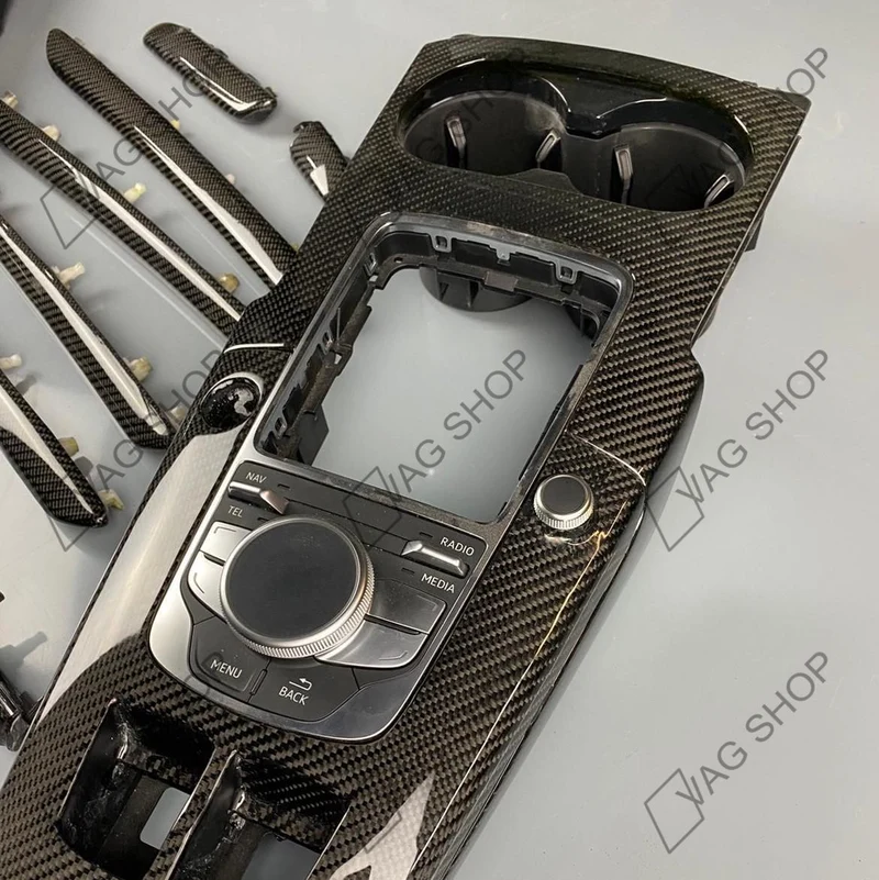 Console centrale Carbone pour Audi A3 8V