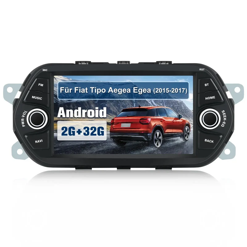 AWESAFE Android 13 Autoradio mit 7-Zoll-Touchscreen, 2GB RAM + 32GB Speicher für Fiat Tipo/Aegea/Egea (2015-2017) – Bluetooth, WLAN, FM, CarPlay & Android Auto