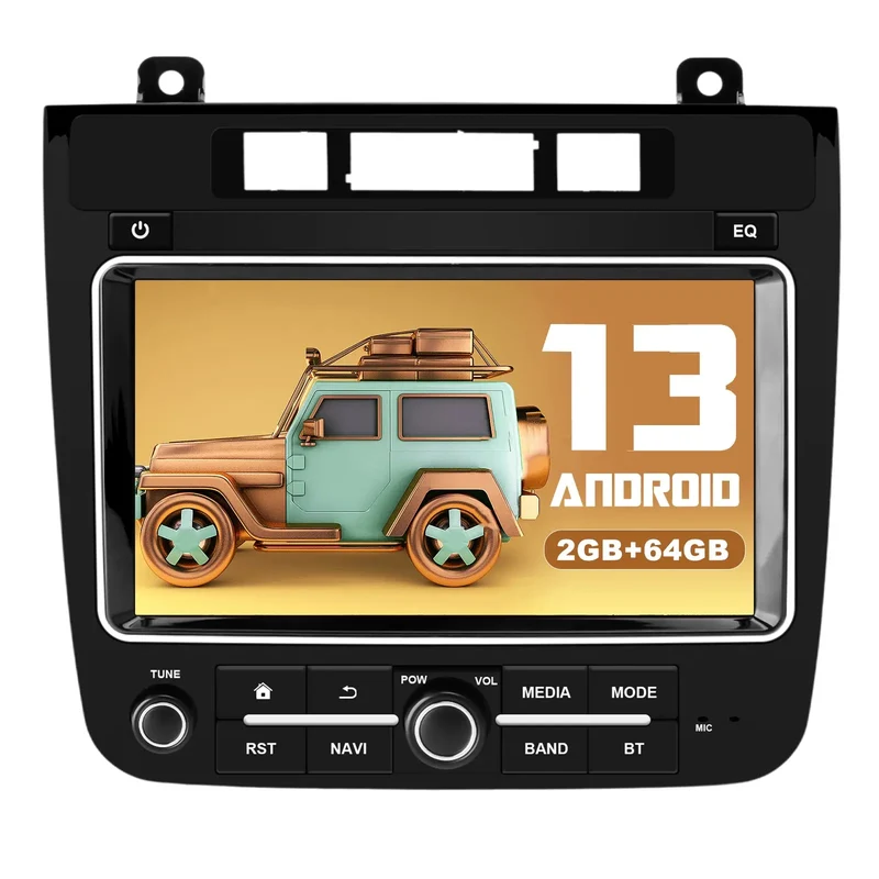 AWESAFE Android 13 Autoradio mit 8-Zoll-Touchscreen & 2GB+64GB - Bluetooth/UKW-Radio/DSP-Sound mit CarPlay & Android Auto - Für VW Touareg 2011-2017