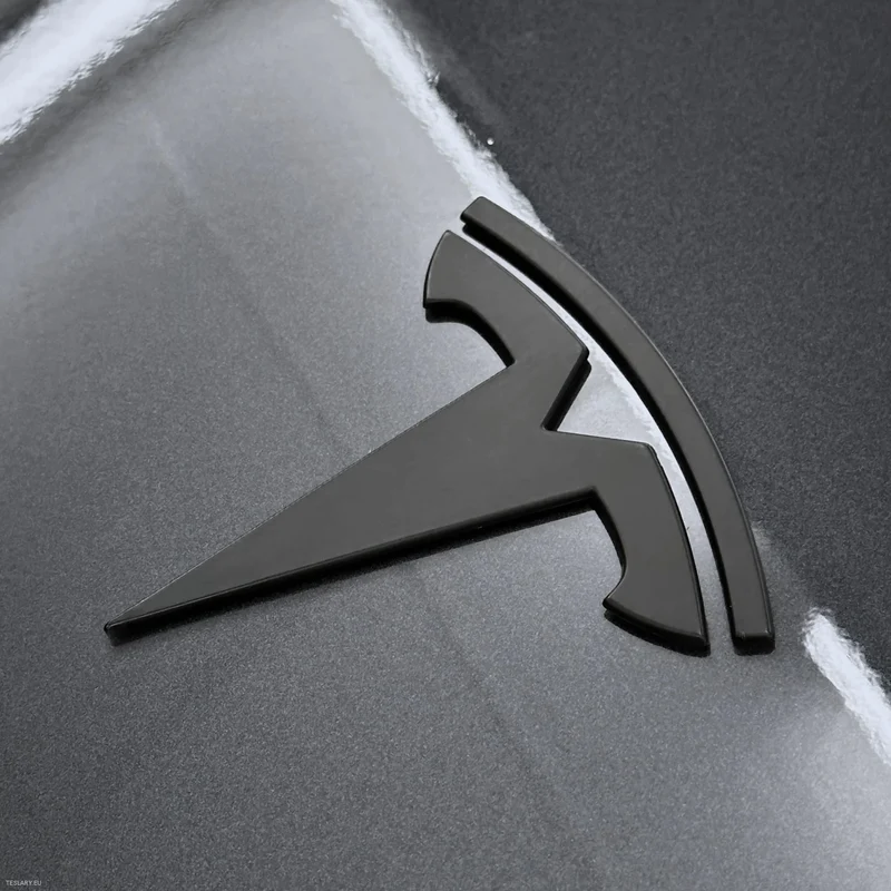 Tesla Model 3 / Logo avant Y Noir, Carbone, Chrome, Rouge