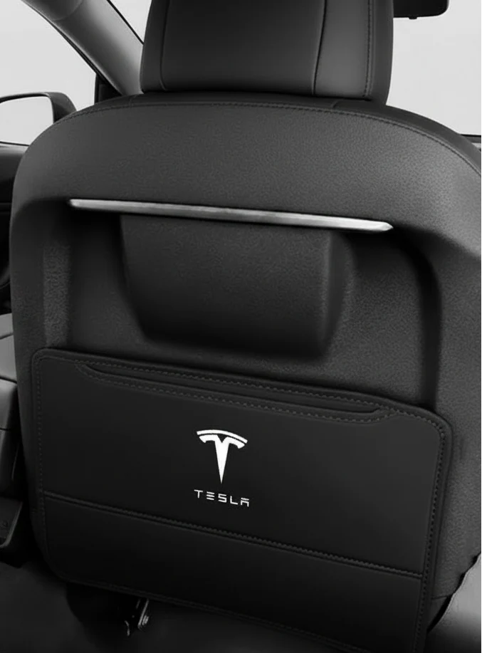 Housse de protection de siège haut de gamme en cuir PU avec logo pour Tesla Model 3 Highlands, Model Oui, Model Y Juniper Premium