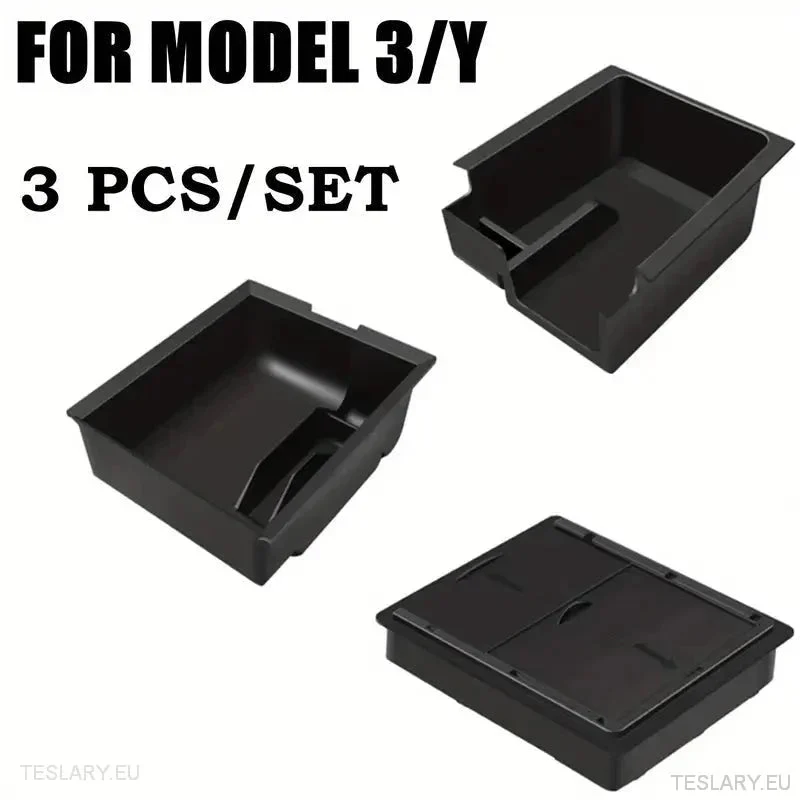 Pack d'accessoires pour console centrale Tesla 3/Y, 3 pièces