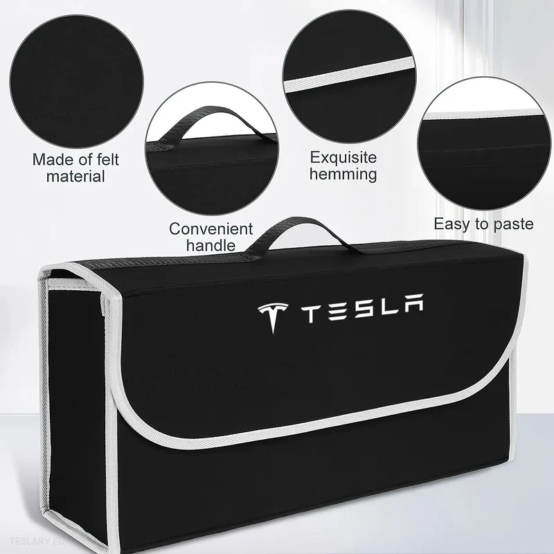 Coffre de rangement/sac avec logo Tesla