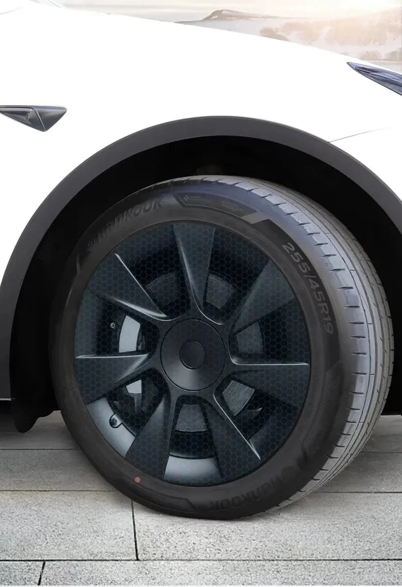 Enjoliveurs sport à couverture complète pour Tesla Y 19" - Noir mat