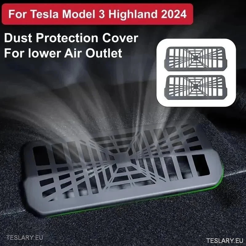 Cache-sortie d'air sous siège Tesla 3 Highland, style écossais (2 pièces)