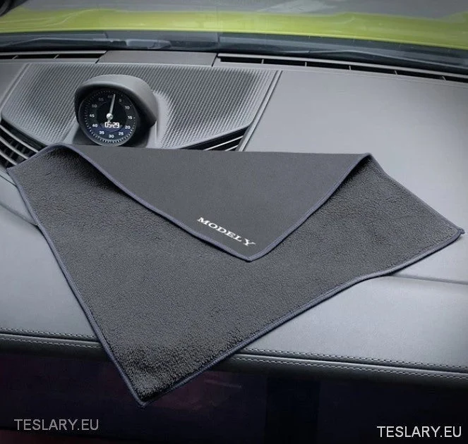 Serviette en microfibre avec Tesla Model Logo et branding