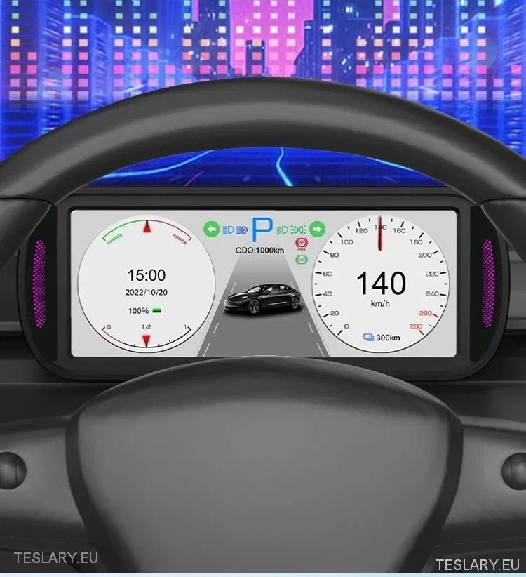 Tesla Model Tableau de bord 3 / Y, écran IPS de 6.8 pouces de large
