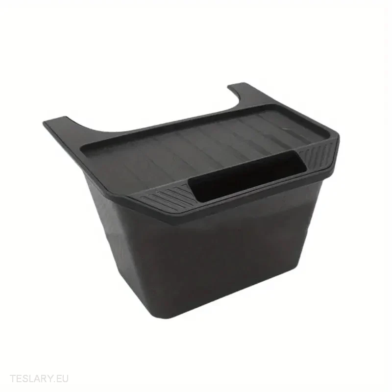 Tesla Model Y / Model Organisateur/poubelle de rangement arrière Y+ Juniper en ABS avec couvercle, disponible en rose, noir ou blanc.