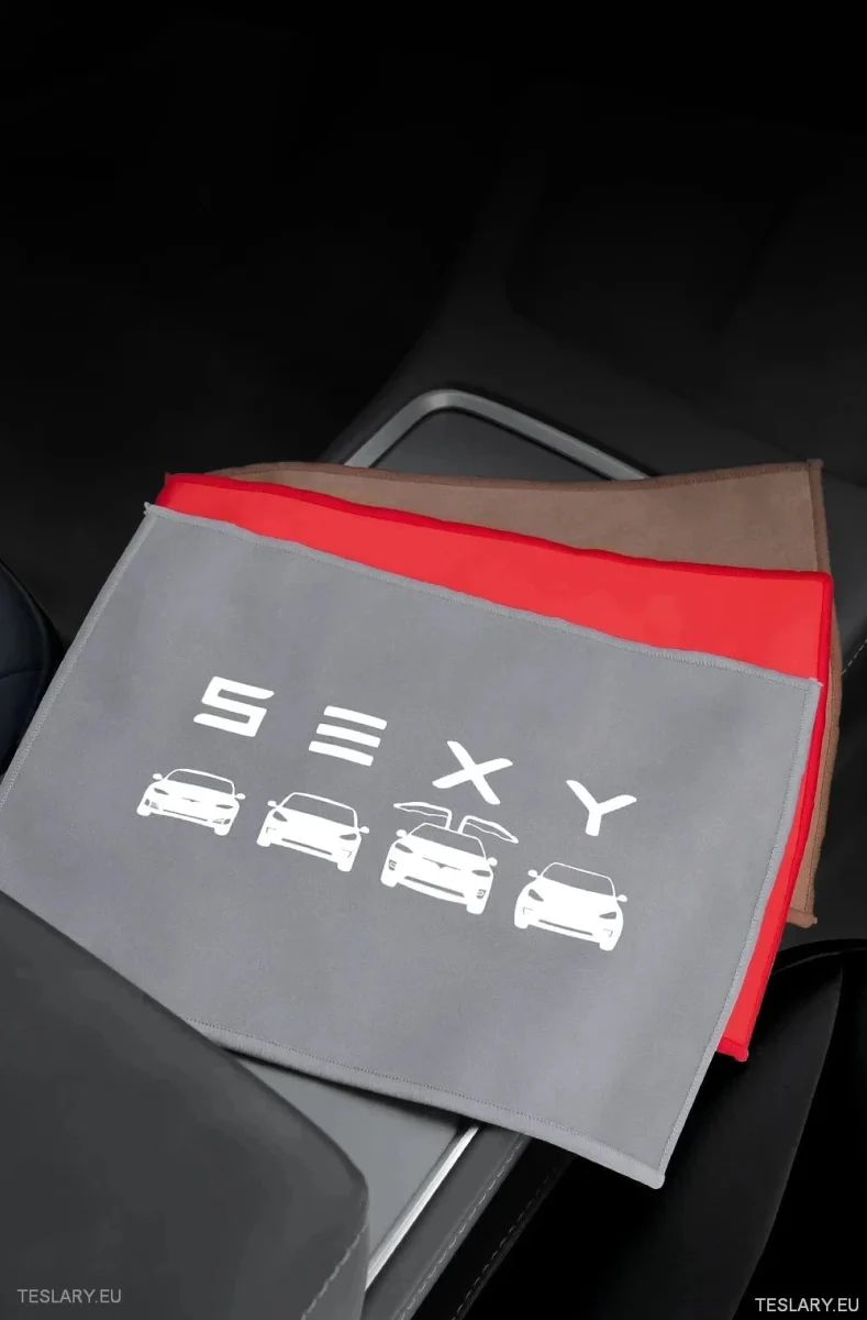 Serviette en microfibre pour Tesla avec logo S 3 XY