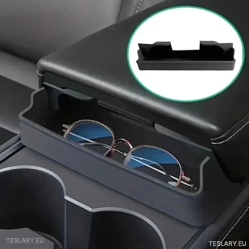 Rangement pour lunettes et autres accessoires dans la console centrale Tesla 3/Y