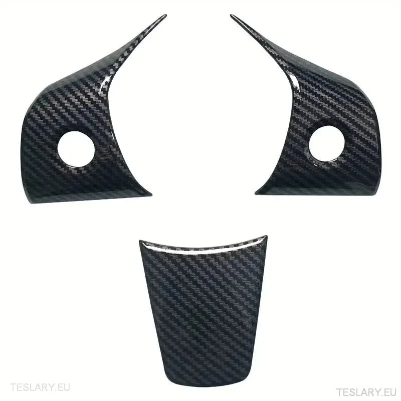 Housse de volant Tesla 3/Y en carbone noir, rouge cerise, rose ou blanc