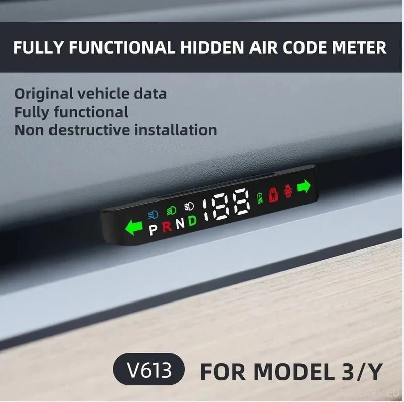 Tesla Model 3 / Y - V613 Mini tableau de bord numérique