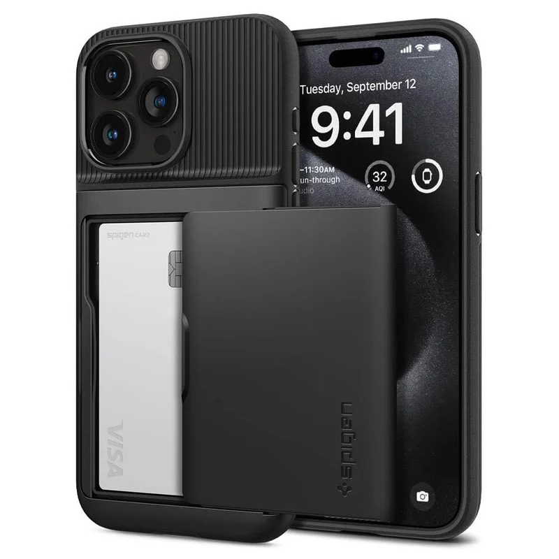 Spigen Apple iPhone 15 Pro Slim Armor CS Case - Black